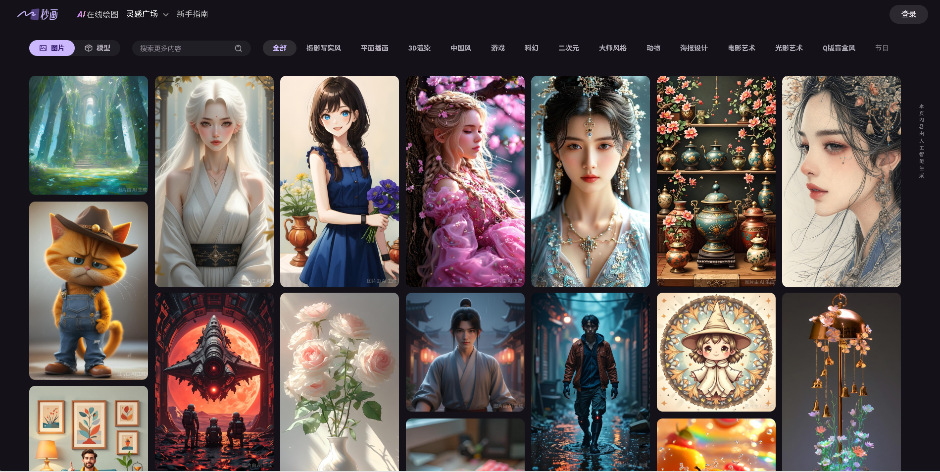 商汤秒画SenseMirage是一款免费AI绘画工具，支持中文提示词，轻松创作二次元、写实向等多种风格作品。支持个性LoRA训练，采用百亿级参数的Transformer扩散模型，提供高质量图像生成体验。